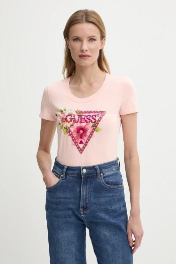 Tričko Guess dámske, oranžová farba, W5GI10 J1314