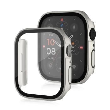 PC FULL COVER Plastový kryt so sklom pre Apple Watch SE / SE 2022 / SE 2023 (44mm) STARLIGHT