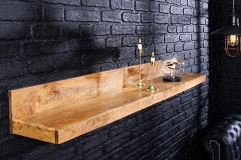 LuxD Dizajnová nástenná polica Elegant 110 cm mango