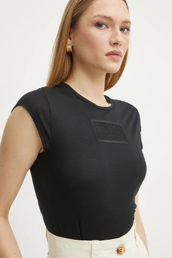 Tričko Elisabetta Franchi dámske, čierna farba, MA00451E2