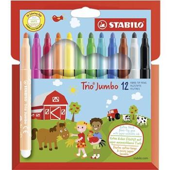 STABILO Trio Jumbo, 12 ks, puzdro (4006381492560)