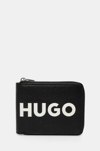 Kožená peňaženka HUGO pánsky, čierna farba, 50536037