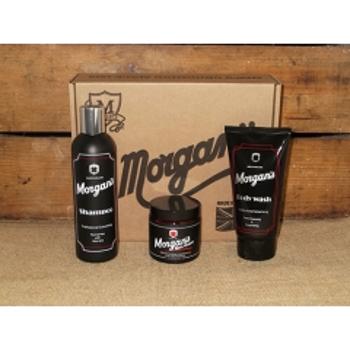 Morgans darčeková sada pre gentlemanov, Sprchový gél 150 ml + Šampón 250 ml + Vlasový krém 120 ml