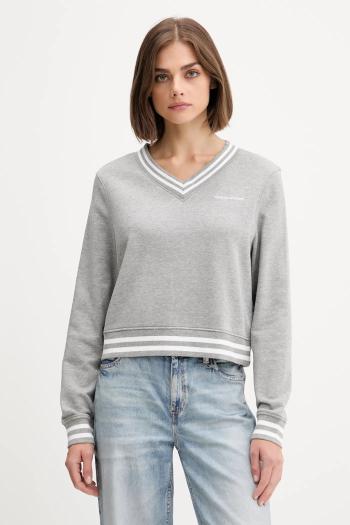 Mikina Guess Jeans šedá farba, s nášivkou, W5YQ18 K68I4
