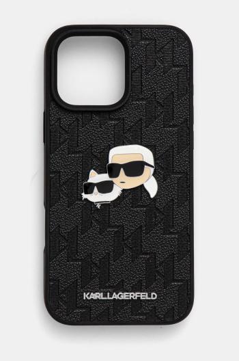 Puzdro na mobil Karl Lagerfeld iPhone 16 Pro Max 6.9 čierna farba, KLHCP16XPGKLKCPK