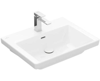 VILLEROY & BOCH - Subway 3.0 Umývadlo nábytkové, 60x47 cm, s prepadom, otvor na batériu, CeramicPlus, alpská biela 4A706GR1