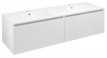 SAPHO - LOREA skrinka s dvojumývadlom 141x46x51,5cm (70+70cm), biela matná LE070-3131-01