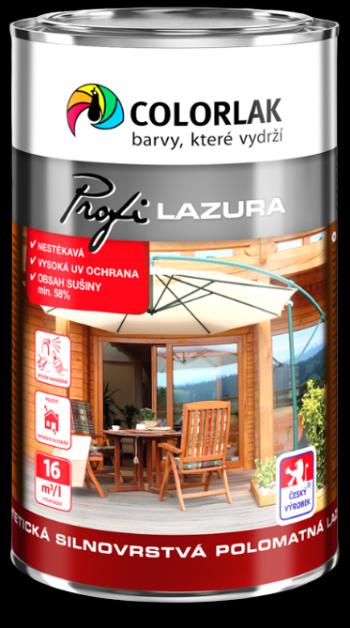 COLORLAK PROFI LAZÚRA S1025 - Syntetická tixotropná hrubovrstvá lazúra PROFI - bezfarebná 0,9 L