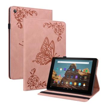 ART BUTTERFLY Zaklápacie puzdro Amazon Kindle Fire HD 10 2019 / 2017 (9. generácia / 7. generácia) ružové