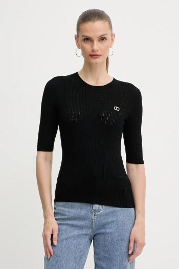 Tričko Twinset dámske, čierna farba, 252TP3240