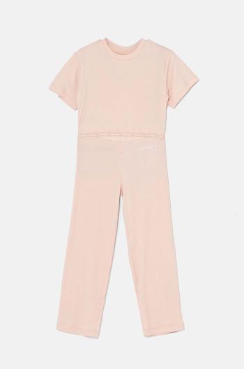 Detské pyžamo Calvin Klein Underwear ružová farba, jednofarebné, G80G800724