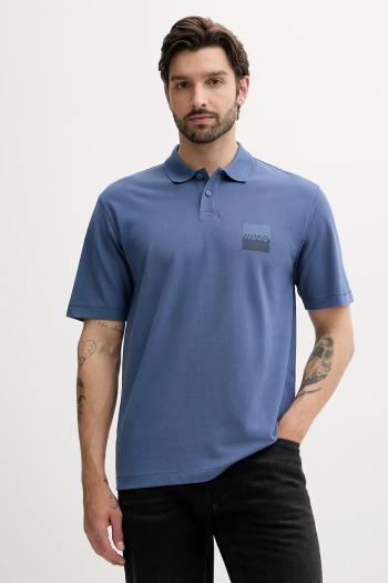Bavlnené polo tričko HUGO s nášivkou, 50542834