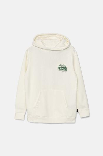 Detská mikina Vans East Sideermin PO béžová farba, s kapucňou, s potlačou, VN000JBQFS81