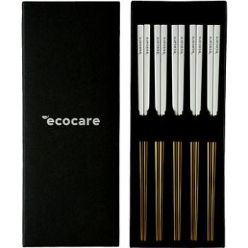 ECOCARE Kovové Sushi paličky Box Gold-White 10 ks (0750122452101)