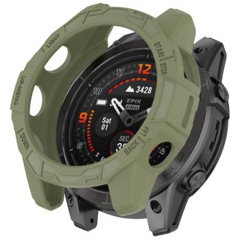 TPU HALF COVER Obal pre Garmin Fenix 7S / Fenix 7S Pro zelený