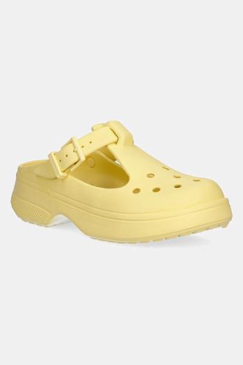 Šľapky Crocs Classic Mary Jane Clog dámske, žltá farba, na platforme, 210581-78R