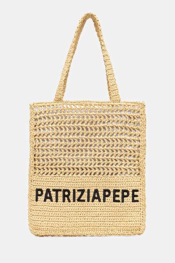 Kabelka Patrizia Pepe béžová farba, 2B0124 V039