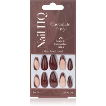 Nail HQ Almond umelé nechty Chocolate Envy 24 ks