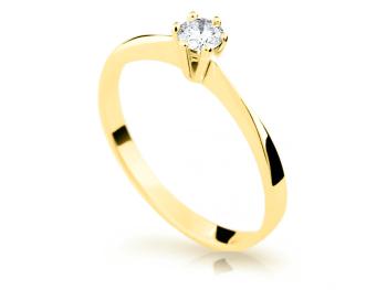 Cutie Diamonds Jemný zásnubný prsteň zo žltého zlata s diamantom DZ6900-1877-10-X-1 61 mm