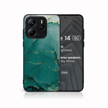 MY ART Ochranný kryt pre Xiaomi Redmi Note 14 5G GREEN MARBLE (145)
