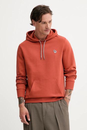 Bavlnená mikina PS Paul Smith oranžová farba, s kapucňou, jednofarebná, M2R-284SZ-T21116