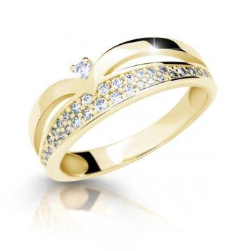 Cutie Diamonds Dokonalý prsteň zo žltého zlata s diamantmi DZ6820-2544-10-X-1 54 mm