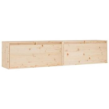 Shumee - Nástenné, 2 ks, 80 × 30 × 35 cm, masívne borové drevo, 813456