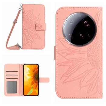 ART SUNFLOWER Peňaženkový obal so šnúrkou pre Xiaomi 15 Ultra ružový