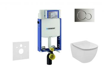 GEBERIT - Kombifix Modul na závesné WC s tlačidlom Sigma01, lesklý chróm + Ideal Standard Tesi - WC a doska 110.302.00.5 NF2