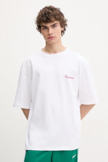 Bavlnené tričko Fiorucci Candy Logo Relaxed Fit T-Shirt pánske, biela farba, s potlačou, U02SPTSH101CJ01WH09