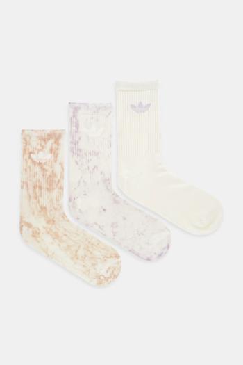Ponožky adidas Originals Tie Dye Cr S 3-pak béžová farba, JY0238