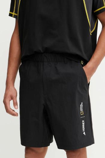 Športové krátke nohavice adidas TERREX x National Geographic čierna farba, JD5845