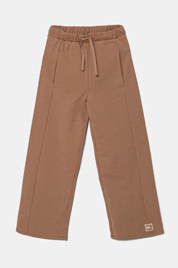 Detské bavlnené tepláky United Colors of Benetton oranžová farba, jednofarebné, 3UNICF061