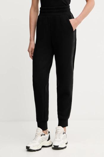 Tepláky Guess NEW VICTOIRE čierna farba, s nášivkou, W5YB11 KBYE2