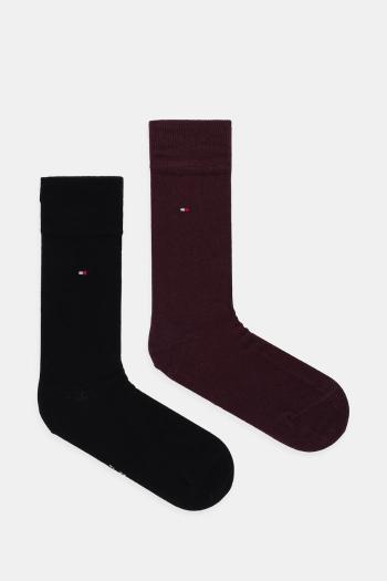 Ponožky Tommy Hilfiger 2-pak bordová farba, 371112