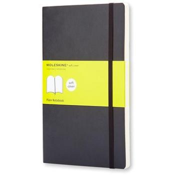 MOLESKINE L, mäkké dosky, čistý, čierny (QP618)