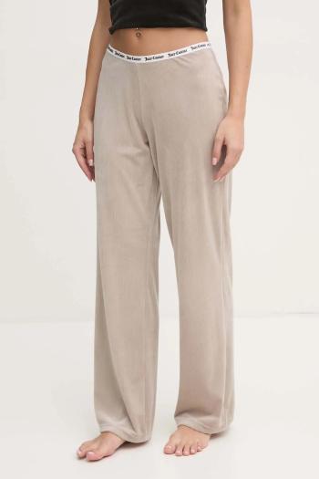 Pyžamové nohavice Juicy Couture VICKY RIB FLARE PANT dámske, béžová farba, JCLAS125504