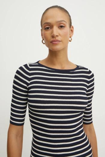 Sveter Luisa Spagnoli dámske, tmavomodrá farba, tenký, 58603