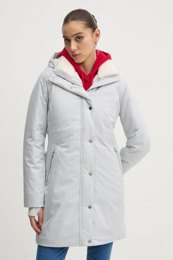 Bunda Hollister Co. dámska, šedá farba, zimná, KI344-4658