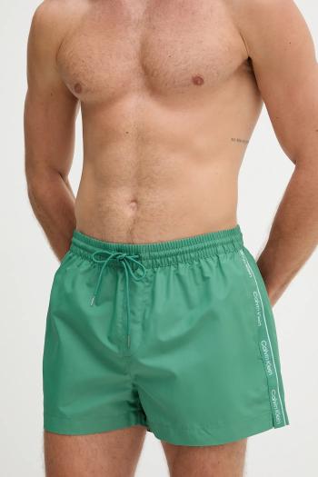 Plavkové šortky Calvin Klein zelená farba, LV00N61108