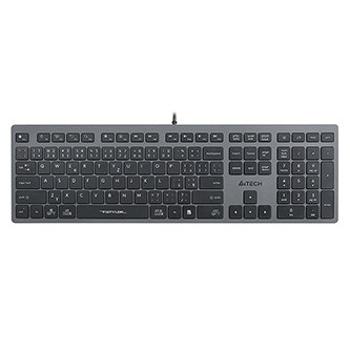 A4Tech FX50, Klávesnice CZ, klasická, nízkoprofilová typ drátová (USB), šedá