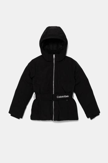 Detská bunda Calvin Klein Jeans čierna farba, IG0IG02976