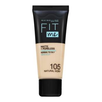 Maybelline Fit Me! Foundation Matte + Poreless folyékony make-up matt hatású 105 Natural Ivory 30 ml