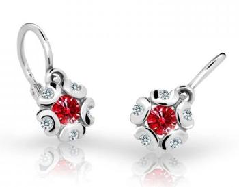 Cutie Jewellery Detské náušnice z bieleho zlata C2178-10-X-2 červená