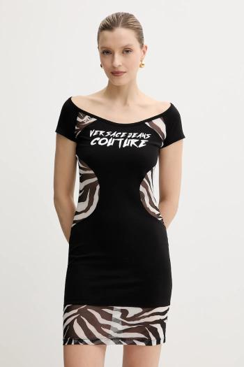 Šaty Versace Jeans Couture čierna farba, mini, priliehavé, 78HAO9A6 J0020