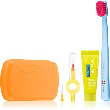 Curaprox Travel Set cestovná sada na zuby, jazyk a ďasná Orange