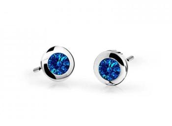 Cutie Jewellery Detské náušnice z bieleho zlata C1537-30-X-2 modrá