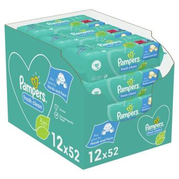 Pampers Vlhčené utierky Fresh Clean 12 x 52 ks,12x PAMPERS Fresh Clean Obrúsky vlhčené 52 ks