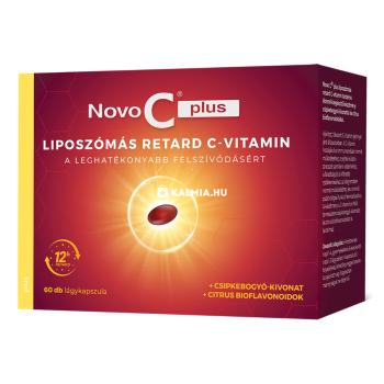 Novo C Plus Liposzómális C-vitamin csipkebogyó kivonattal lágykapszula 60 db