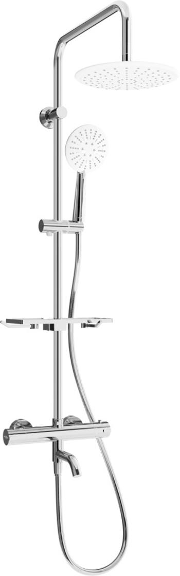 MEXEN/S - KT67 vaňový stĺp s termostatickou batériou, chróm / biela 779006793-00